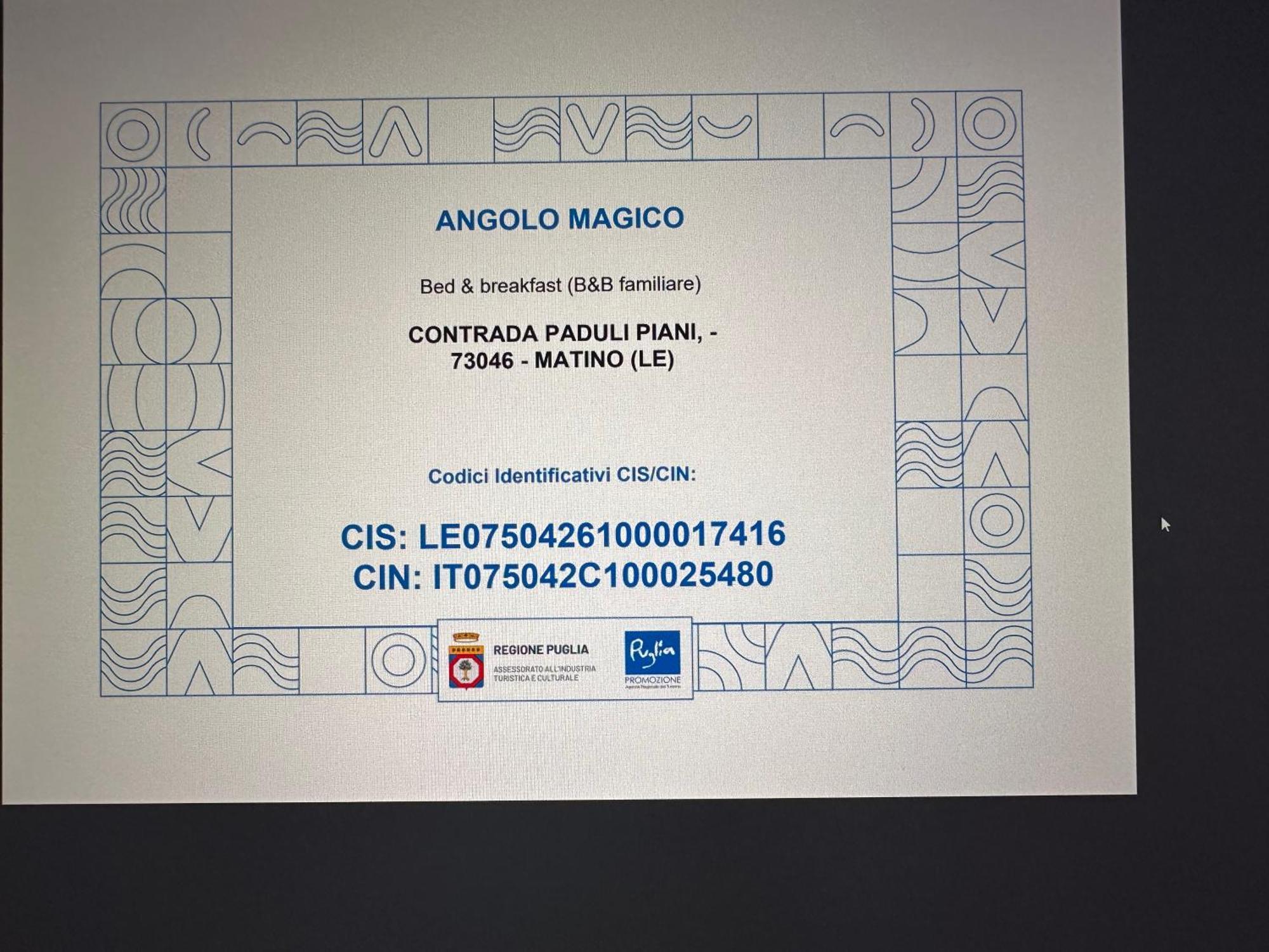 B&B Angolo Magico Parabita Buitenkant foto
